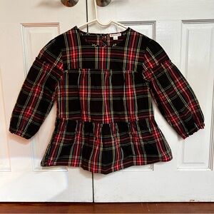 J. Crew Kids (Crewcuts) Festive Plaid Blouse Size 12 (girls)